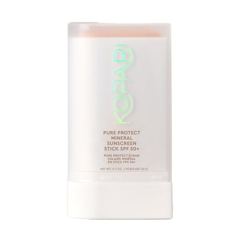 Kopari PURE PROTECT 100% Mineral Sunscreen Stick SPF 50+ Clear Zinc Oxide Face and Body Sunscreen with Hydrating Argan Oil, Shea Butter, Sheer Finish, Ultra-Portable, for Easy Reapplication