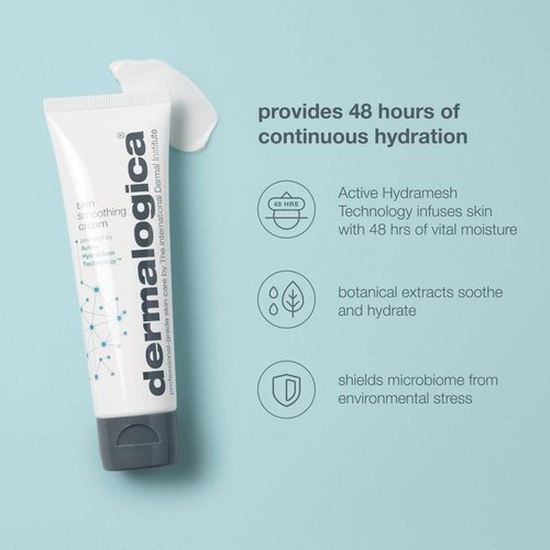 Dermalogica Skin Smoothing Cream - Hydrating Face Moisturizer with Vitamin C & E - 48-Hour Hydration