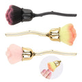 3 PCS Nail Art Dust Powder Remover Cleaner Brush, Rose Soft Brush Nail Art Manicure Dust Cleaner Brush, Acrylic Nail Art Brush for Nail Trimming Cleaning Makeup Brush Tools