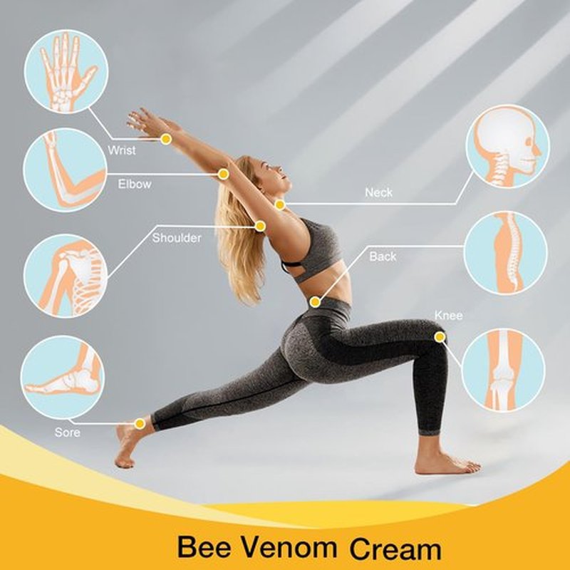 2 Pcs Bee Venom Cream, Advanced Bee Venom Cream - Specially for for Back, Neck, Hands, Knee