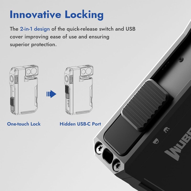 WUBEN G5 Rechargeable EDC Flashlight - 400 Lumens Mini Flashlight with RGB Light | Portable Black Keychain for Emergencies