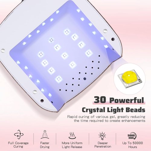 2-in-1 Rechargeable Cordless UV LED Nail Lamp & Electric Nail Drill Kit with Auto Sensor, LCD Display,45000 RPM Professional Gel Nail Dryer Machine for Home Salon Use & Training Nail Art Practice
