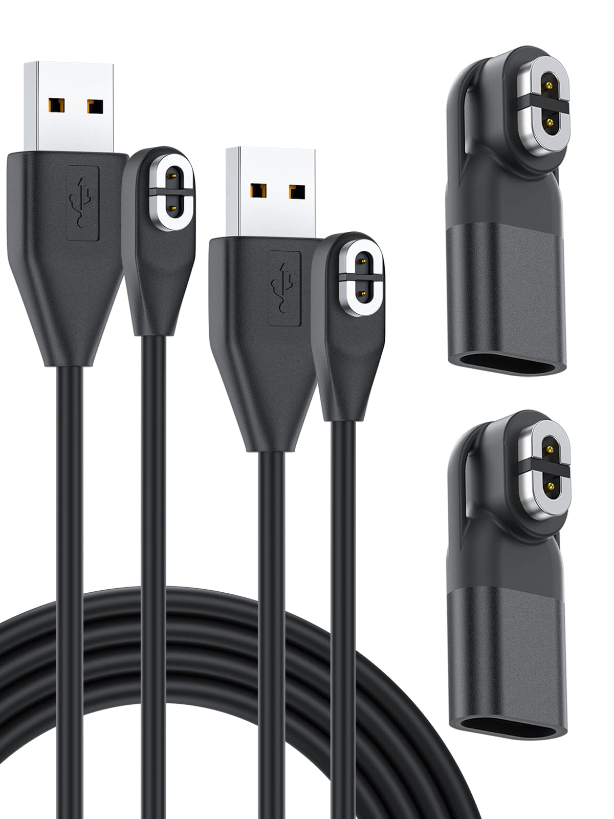 USB C Adapter & Charging Cable for Aftershokz Headphones, Compatible with Shokz Aeropex, Open Run, OpenRun Pro, OpenRun mini, OpenComm 2/UC, for Aftershokz Charging Cable, 4-Pack