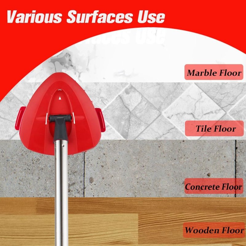 ANREKEYH Scrub Brush - Compatible Replacement for O-Cedar Spin Mop - Triangle Floor Scrubber Head for Kitchen, Deck & Bathroom