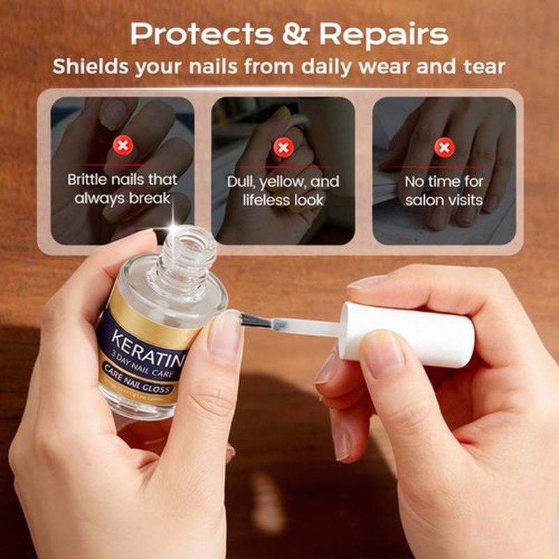 **Keratin Nail Care Oil - 2026 New Moisturizing Cuticle Oil for Fast Hydration | 3PCS Set for Stronger Nails**