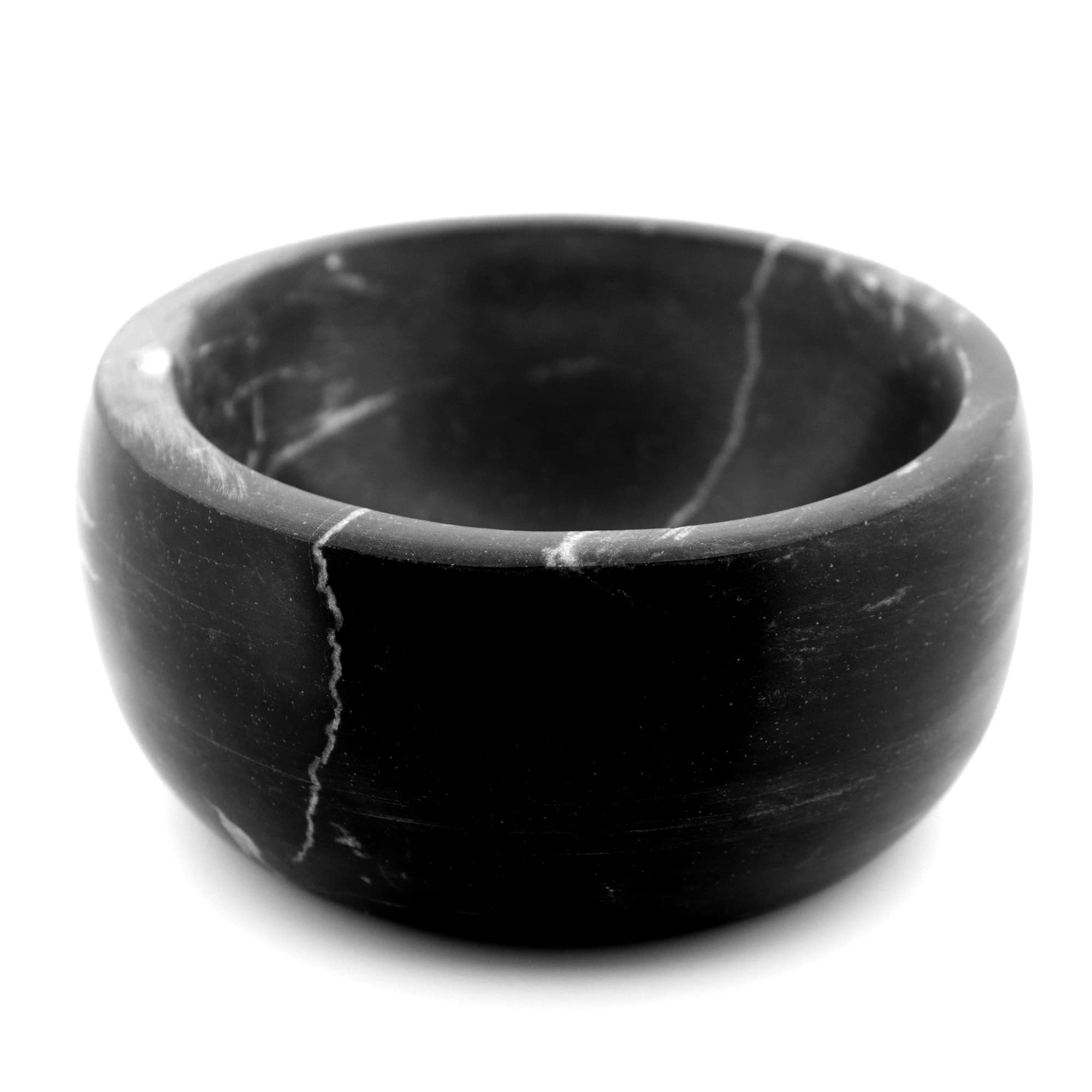 URBAN SOMBRERO ShayVe Bowl for Shaving Soap & Cream — Marble Shave Bowl For Shaving Soap & Cream — Exquisite Heat Insulated Wet Shaving Kit Addition (Black and White Marble)