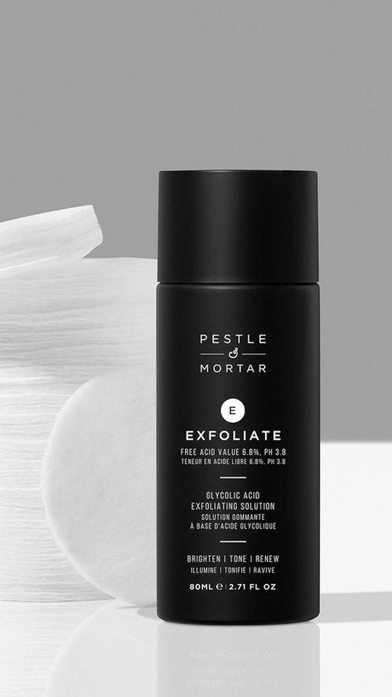 Pestle & Mortar Glycolic Acid Facial Toner - 6.8% Exfoliating Formula for Pore Minimization & Even Skin Tone | Vegan & Cruelty-Free, 80ml