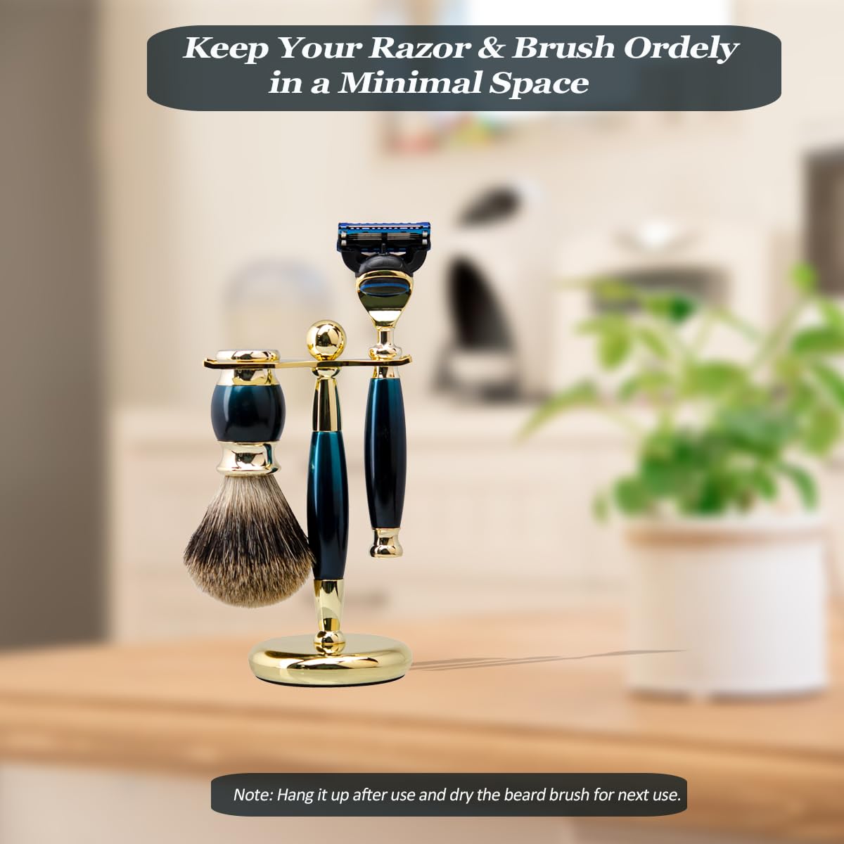 Danweix Premium Shaving Kit for Men - Luxury Complete Grooming Set, Safety Razor, Badger Hair Brush, Stand, Soap, Bowl, Replacement Heads