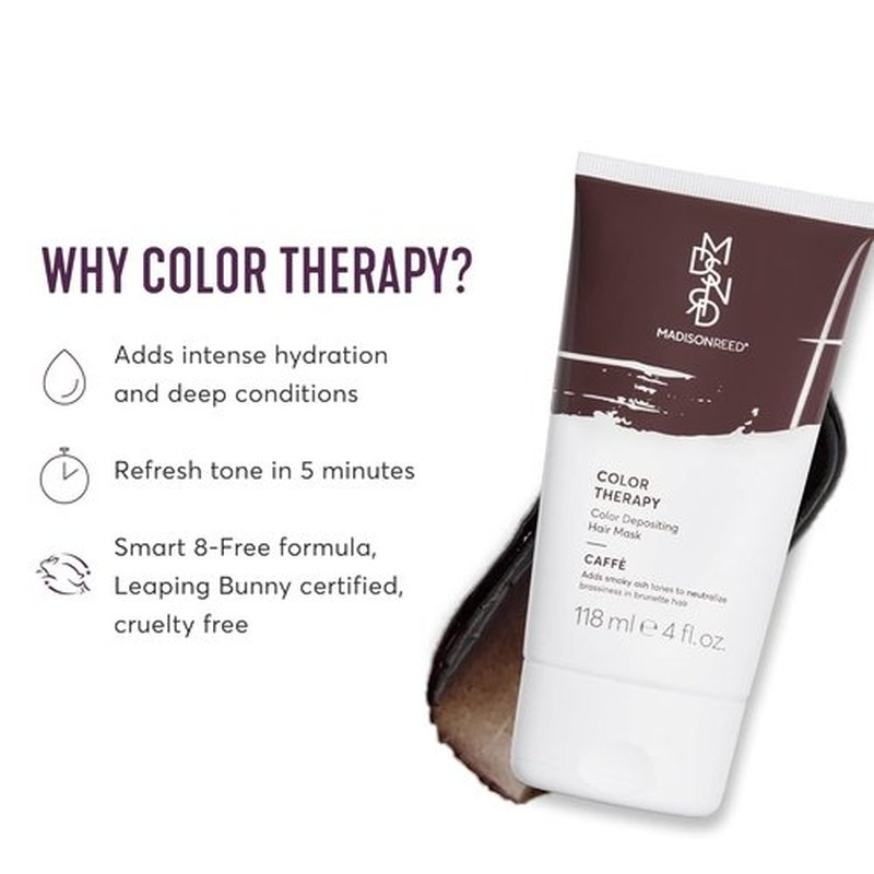 Madison Reed Color Therapy - Caffe Color Depositing Hair Mask & Deep Conditioning Treatment | Hydrating & Refreshing, 4 Fl Oz (118 mL)