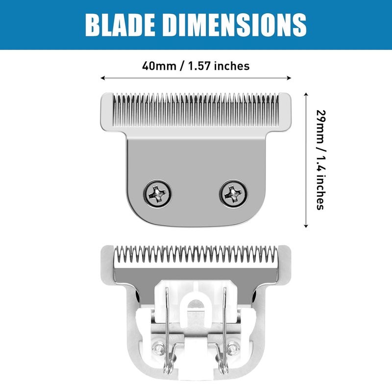 Wahl 02144 Replacement Detachable T Blade - Japanese Stainless Steel 40mm Compatible with Various Trimmers