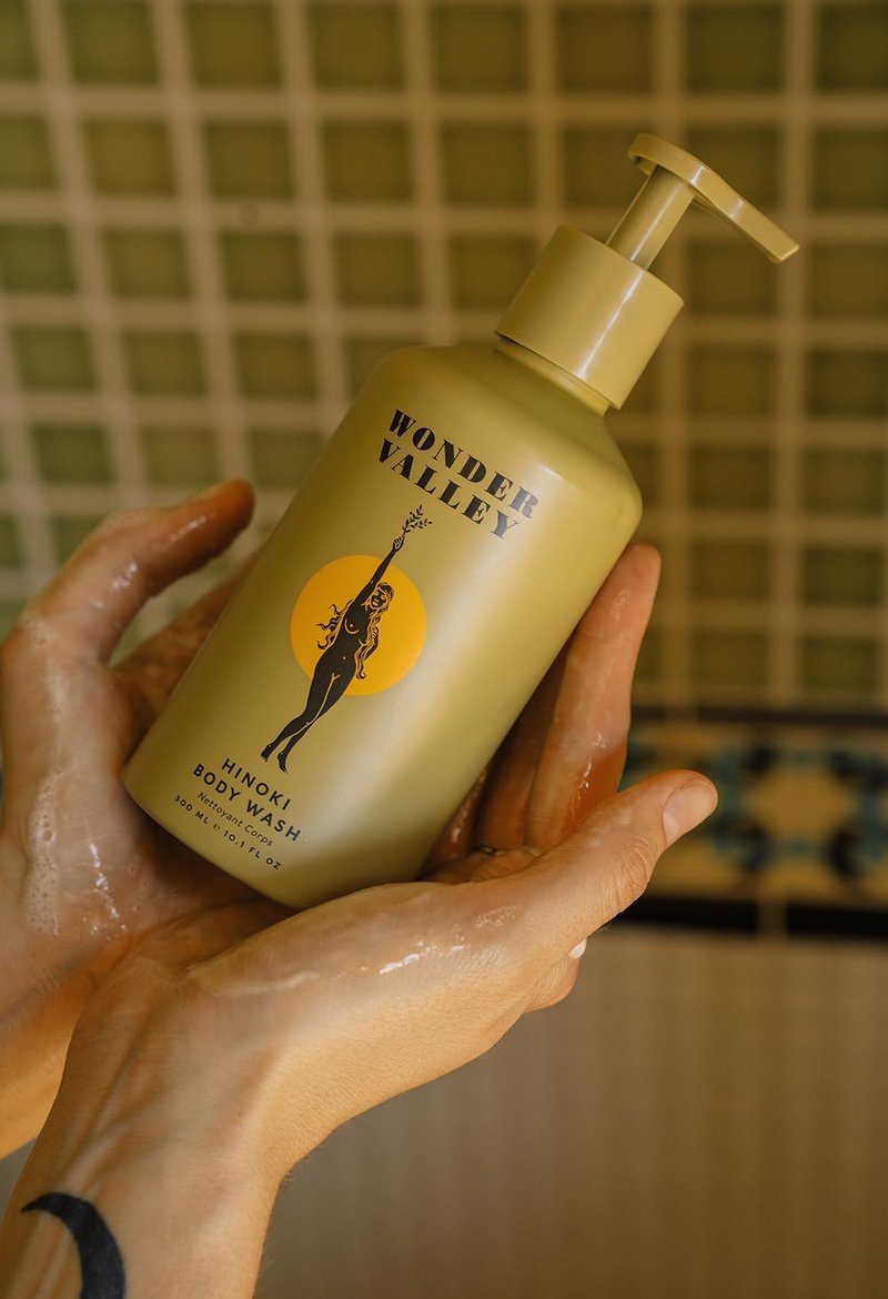 Wonder Valley Hinoki Body Wash - Vegan, Cruelty-Free Formula for All Skin Types | Hydrating & Microbiome-Friendly (10.1 fl oz | 300 ml)