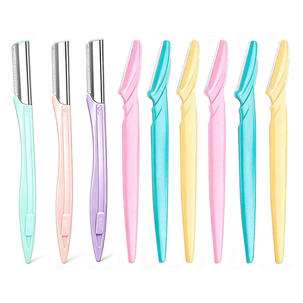 ZTRHYOO Eyebrow Razor 9 Pack, Precision Facial Hair Trimmer for Women Girl