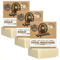 Dr. Squatch Total Moisture Bar Soap - Natural, Fragrance-Free Formula for Sensitive Skin - 5oz (3-Pack)