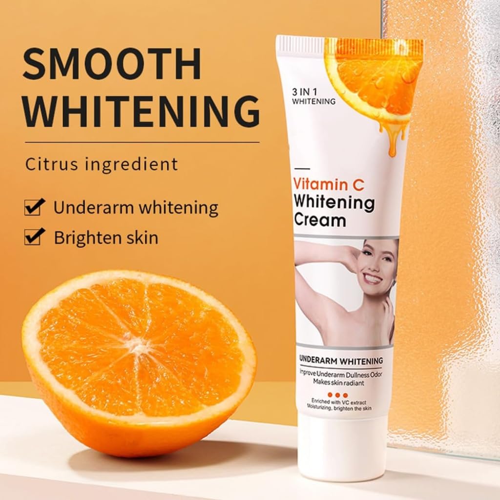 Crema para Aclarar las Axilas y Partes Intimas, Eliminador de Manchas Oscuras para la Cara, Crema Aclaradora para Áreas Íntimas, Cuello, Axilas, Codos, Muslos Internos y Rodillas