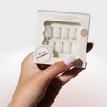 **Celebritips Press On Nails - Salon U-ltimate™ Sheer Milk | Extra Short Round, Reusable | 32 Nails Kit with Glue**
