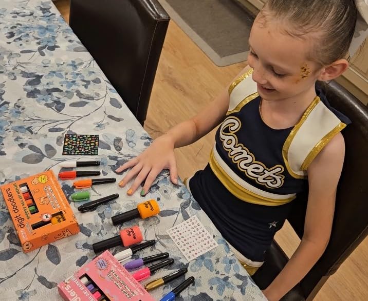 Unicorn Kids Non-Toxic Nail Art Markers With Nail Polish Bottle Applicator And Stickers DaddyCo Is A US Veteran Owned Company