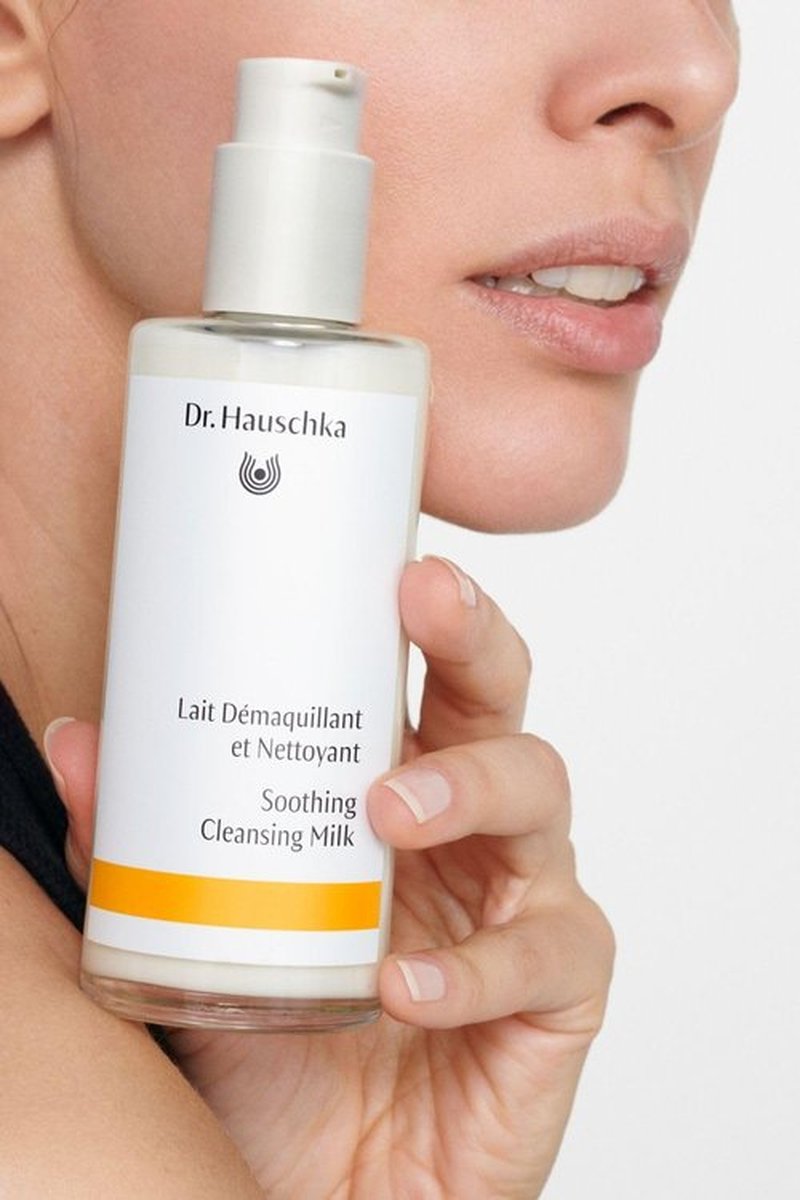 Dr. Hauschka Soothing Cleansing Milk - pH Balanced Facial Cleanser & Makeup Remover for Sensitive Skin, 4.9 Fl Oz