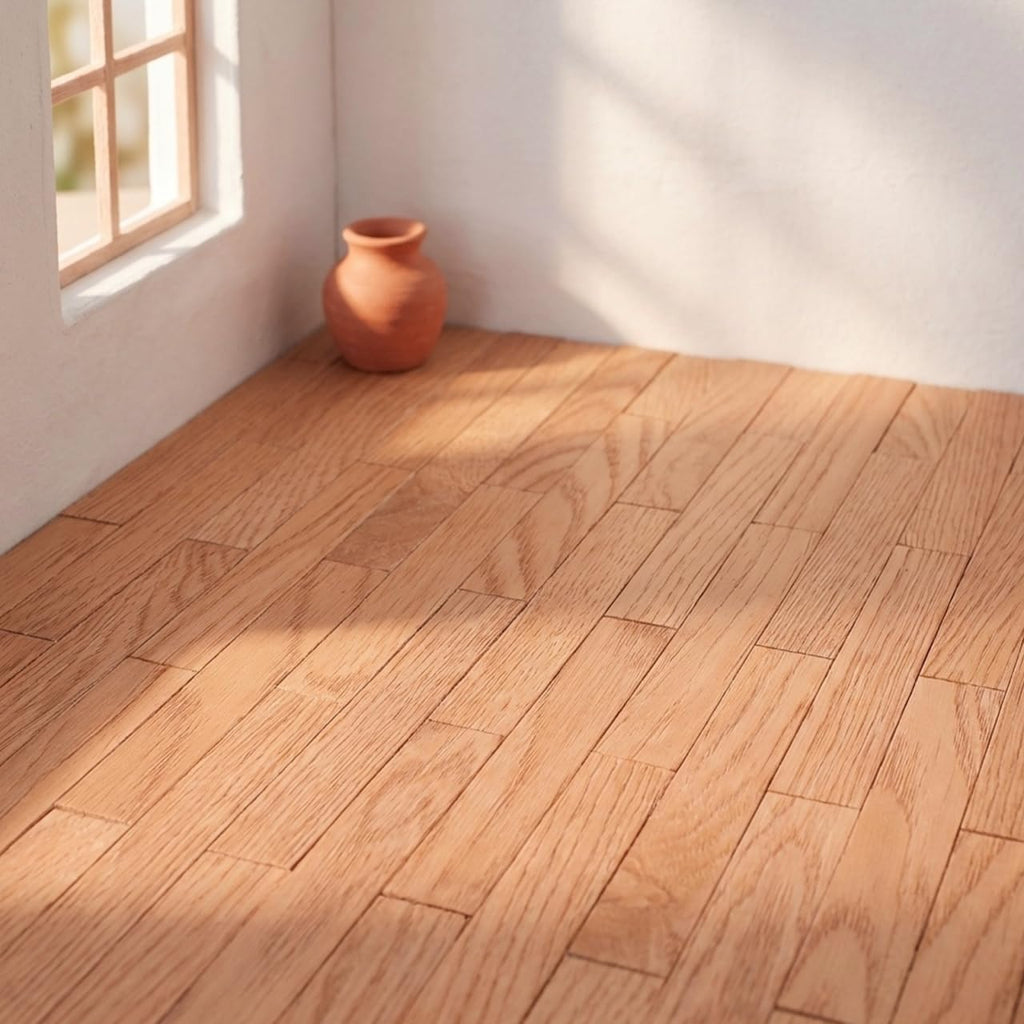 Angoily 40 Pcs Peel and Stick Dollhouse Flooring Miniature Floorboard Wood Grain Tiles for 1 12 Scale Doll House Accessories DIY Room Decor 3.93 X 0.59 in
