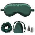 LCBD Silk Satin Sleeping Eye Mask, Green Sleep Eye Night Blindfold for Women and Men, Soft Breathable Blackout Eyeshade Eye Cover for Travel, Wedding Bridesmaid Gift