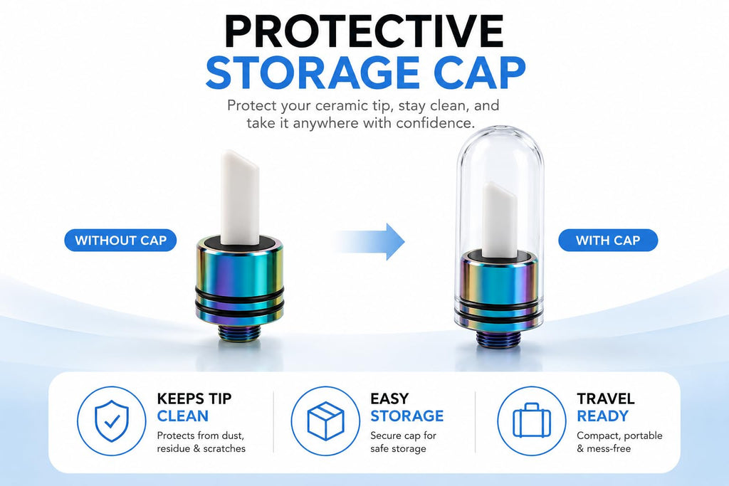2-Pack Ceramic Precision Heating Tips with Protective Caps, Colorful