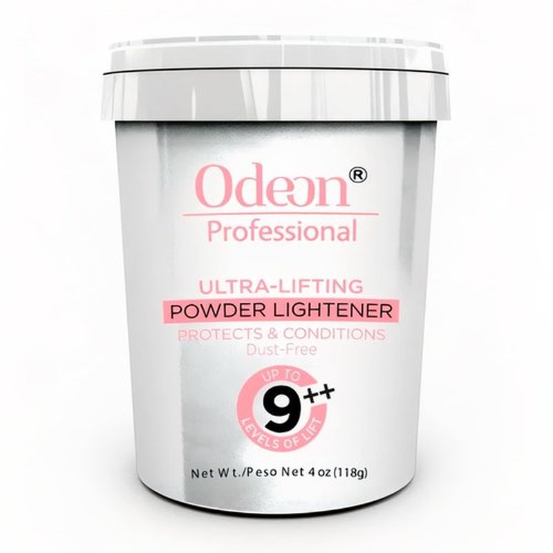 Odeon Ultra-Lifting Powder Lightener 4oz – Lifts Hair Up to 9+ Levels. Ideal for Balayage, Highlights & Full Bleaching. Smooth, Dust-Free Formula for Professional Results.