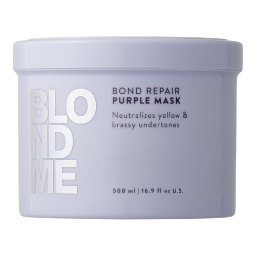 BlondMe Bond Repair Purple Mask for Blonde Hair | Neutralizes Yellow & Brassy Tones | Maintain, Refresh, & Enrich | For Moisturized, Healthy-Looking Cool-Toned Blondes