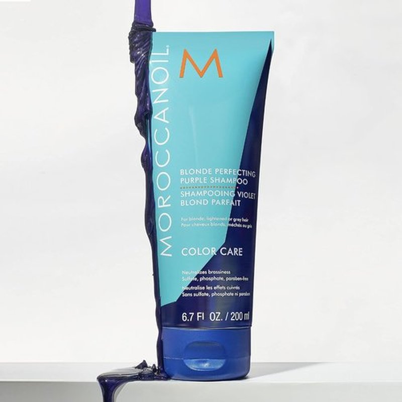 Moroccanoil Blonde Perfecting Purple Shampoo - Brightens Blonde Hair & Reduces Brassiness