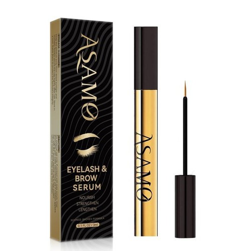 ASAMO Eyelash & Eyebrow Growth Serum - 2-in-1 Enhancer for Longer, Thicker Lashes - Vegan & Cruelty-Free, 3ml