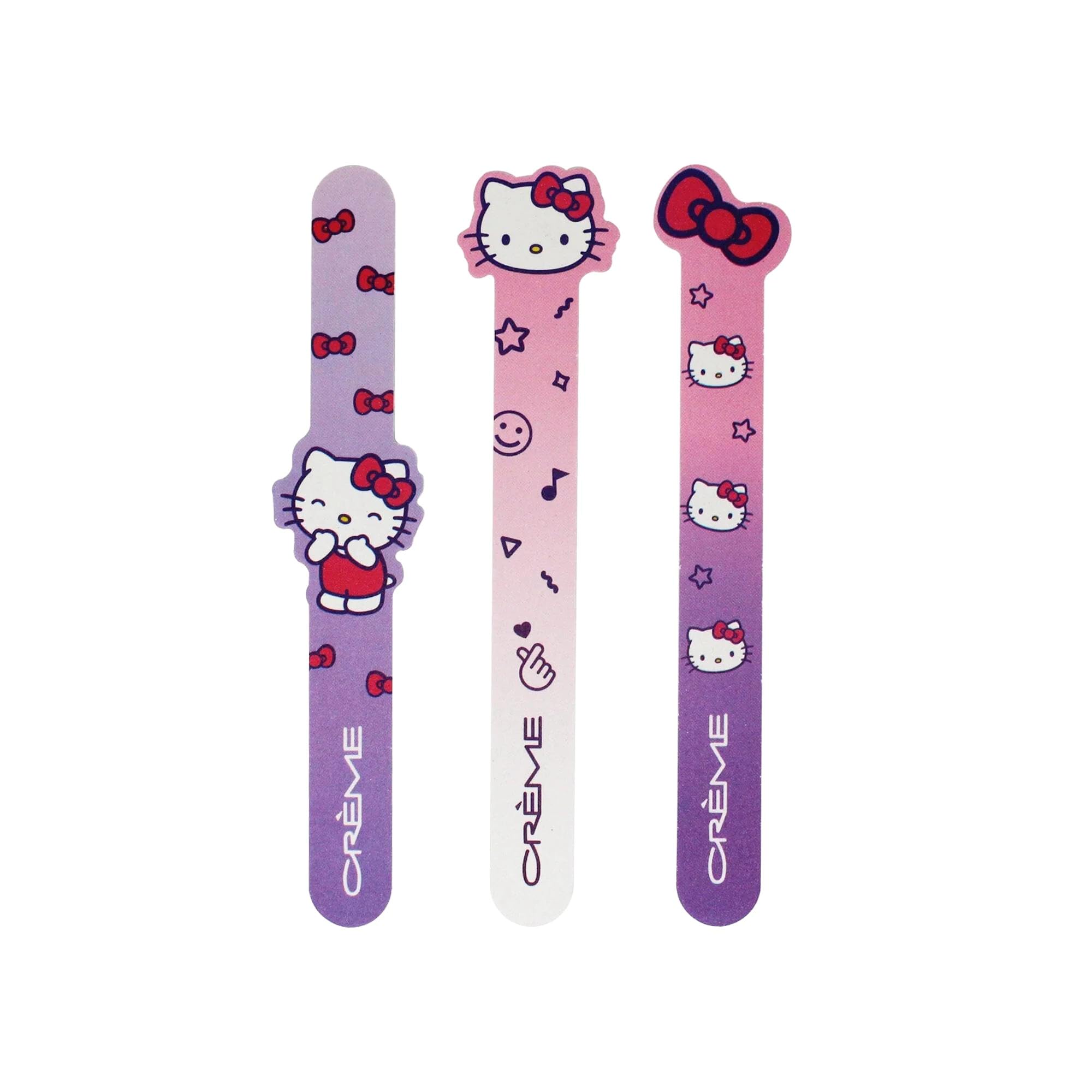The Crème Shop X Hello Kitty Smooth Perfection Nail Files Nail Files for Natural Nails, Nail Tools (Set of 3)