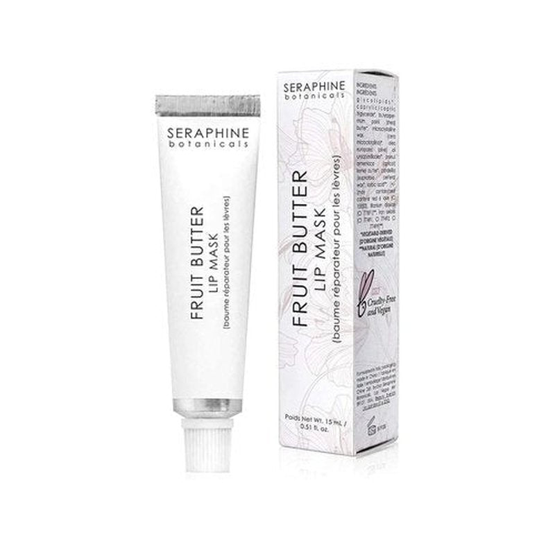 Seraphine Botanicals Lip Mask - Restorative Overnight Gel Balm for Dry Lips | Instant Hydration & Softness, 0.51oz