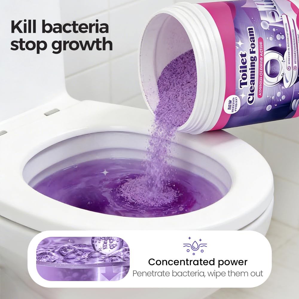 PVZXR 2026 Upgrade Toilet Bowl Cleaner, Toilet Cleaning Foam, Power Foaming Toilets Clean, Clean Foam Cleaner, Touch Free Foaming Powder – Bathroom Cleaning Powder (1PCS)