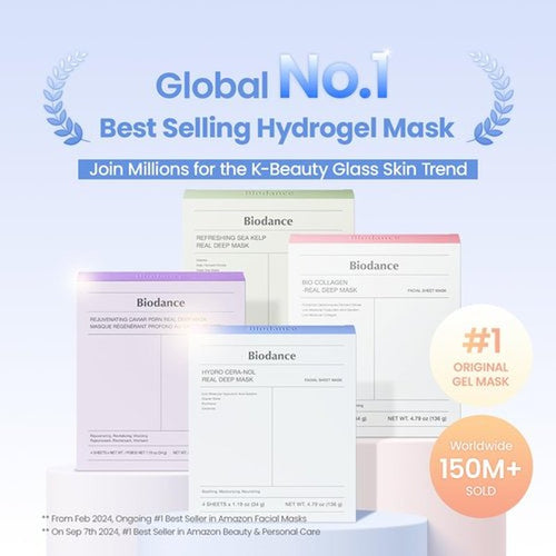 **BIODANCE Hydro Cera-nol Deep Hydrating Overnight Face Mask - Soothing Sunburn Relief | 1.19oz (34g) x4ea**