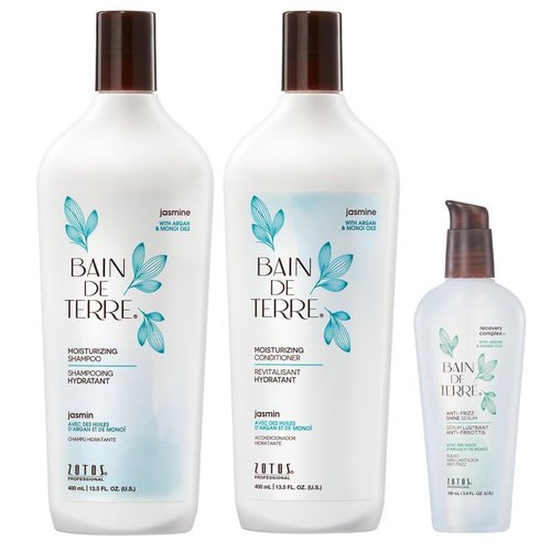 Bain de Terre Jasmine Moisturizing Conditioner - Rich Hydration with Argan & Monoi Oils | Paraben-Free, Vegan