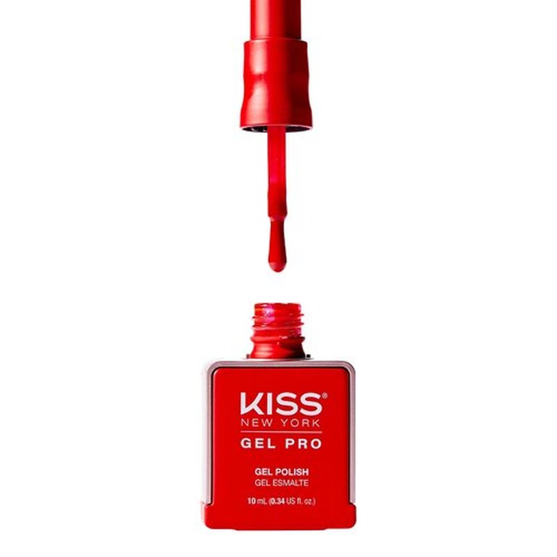 KISS NEW YORK Gel Nail Polish Soak Off UV LED Gel Polish 10mL Nail Art Salon Manicure DIY HEMA FREE, TPO FREE (So Scarlet)