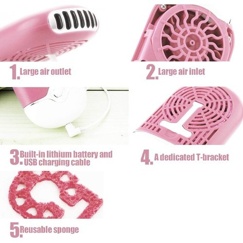 Elctric Mini Eyelash Dryer Fan with Hanging Rope - Multi-Function USB Lash Fan Blower Quickly Drying Eyelash Dryer Fan Drying Machine Handheld Fan for Eyelash Extension -