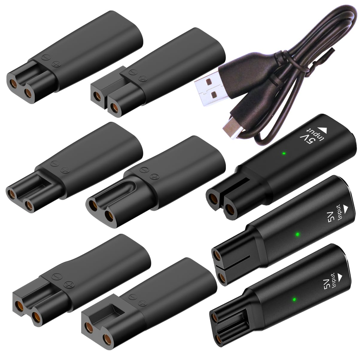 rgzhihuifz 10PCS USB C Power Cord Replacement Charger USB Adapter Compatible with a Variety of Electric Hair Clippers, Beard Trimmers, Shavers, Desk Lamps,Purifiers, HQ8505 Charging Cable