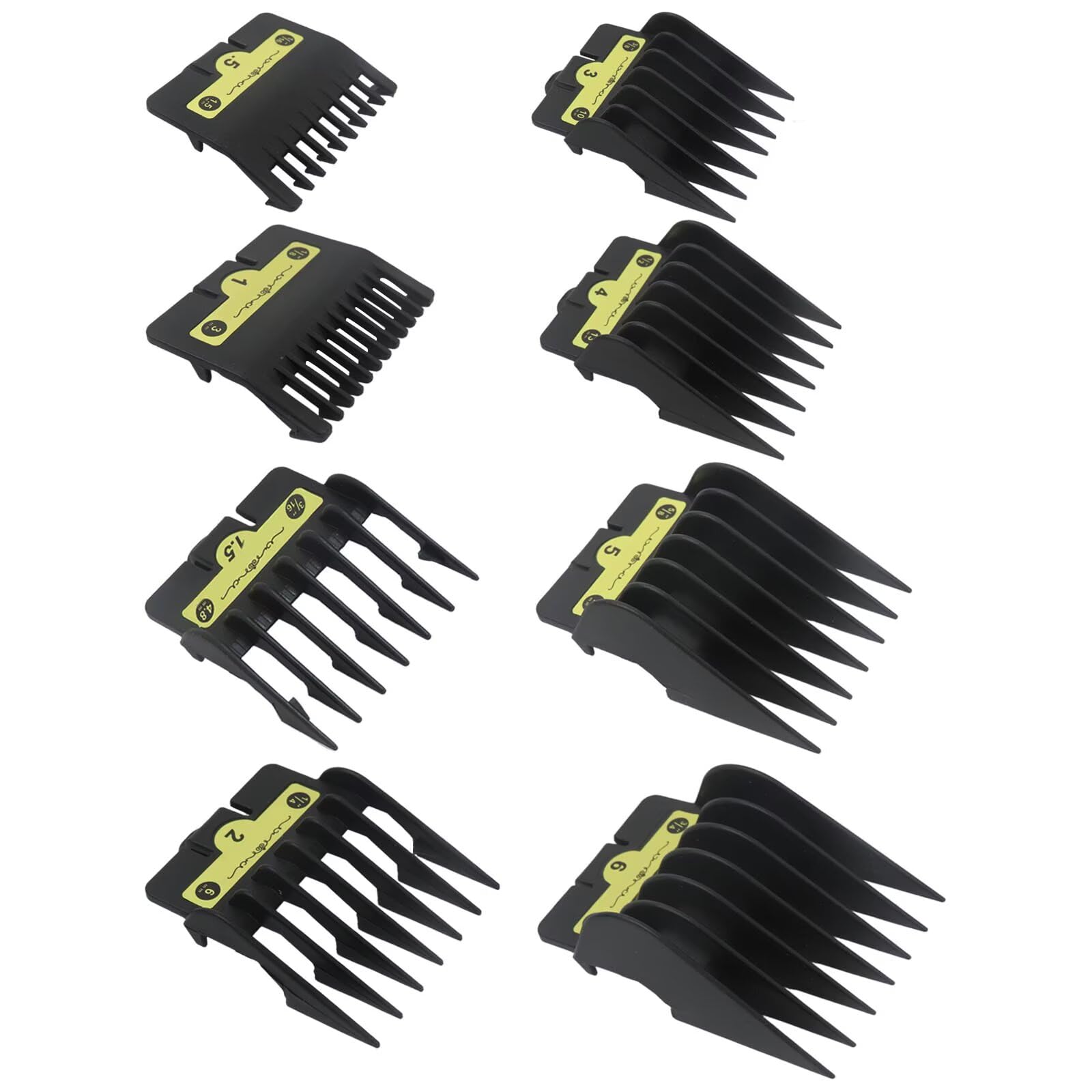 Zafina-UP 8pcs Clipper Guards for BaBylissPRO Barberology FX870, FX880, FX825, and FX673 Clippers, Trimmer Replacement Guards 8 Length (1/16, 1/8, 3/16, 1/4, 3/8, 1/2, 5/8, 3/4inch)