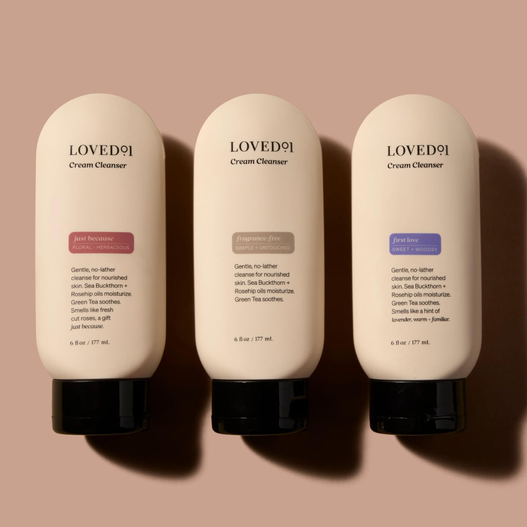 Loved01 Gentle Cream Cleanser for Face & Body, John Legend Skincare, Just Because Floral Scent, Daily Hydrating Wash with Rosehip Oil, For Dry & Sensitive Skin, Vegan & Cruelty-Free, 2-Pack, 6 oz each
