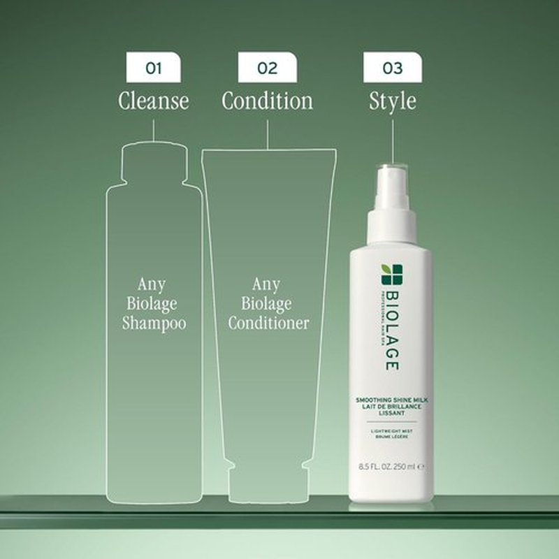 Biolage Smooth Shine Milk - Smoothing Leave-In Spray for Frizz Control & Shine | Lightweight, Vegan