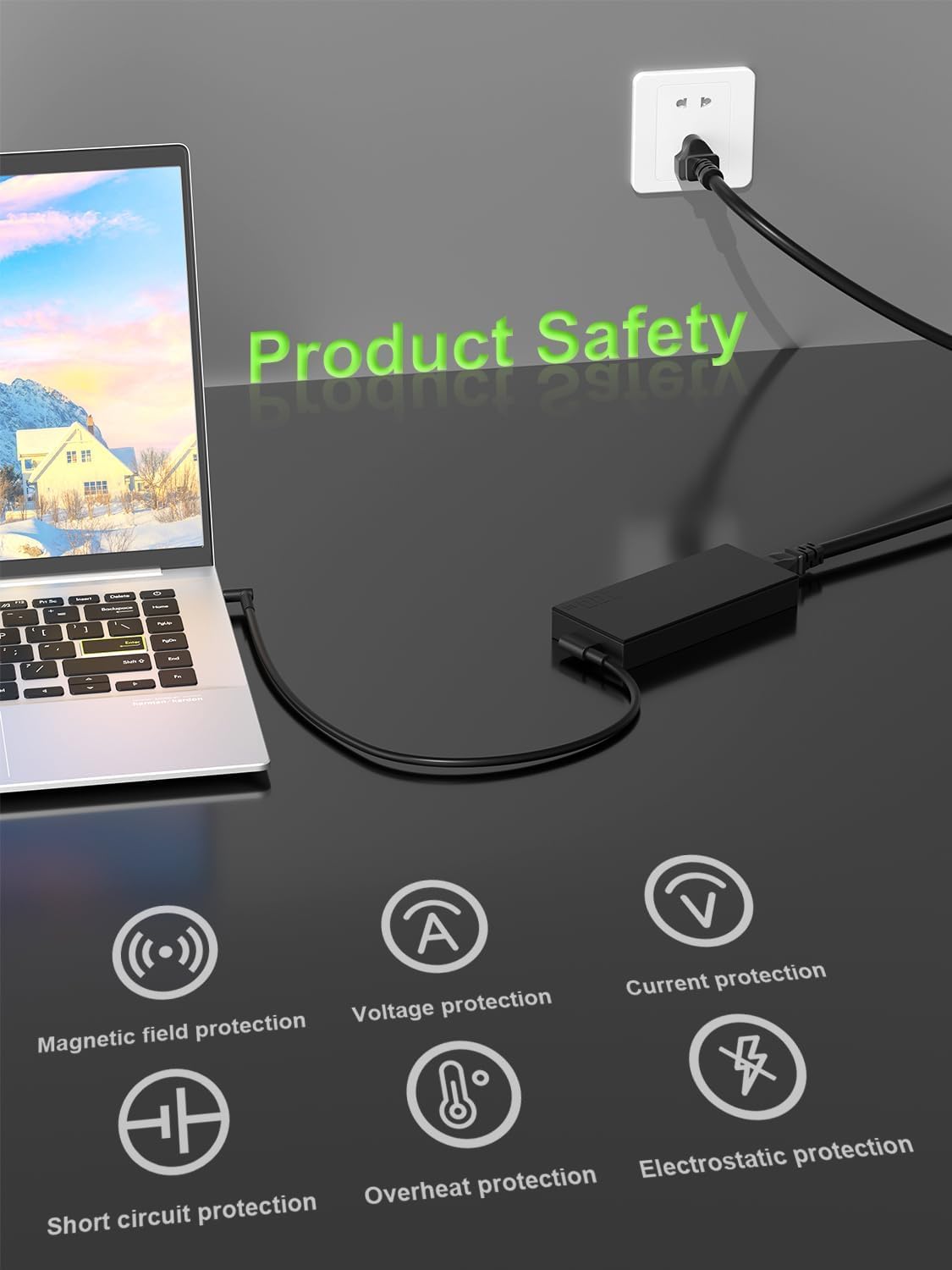PowerPortnerLink 180W Charger Compatible with Acer Nitro 5 7 V15 V17 V16 V14 16S AN515 AN517 Predator Helios/Triton300 500 Aspire 3D 7 Series G3-573 PH315-52 PH317-54 PT515-51 Laptop