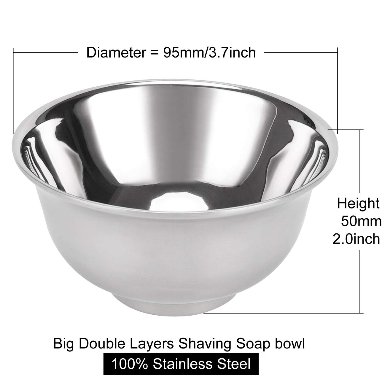 PerPro Professional Shaving Sets for Men, Universal Shave Stand Holder With Stainless Steel Soap Bowl/mug for Cartridge Razors,Safety Razor and Most Brushes