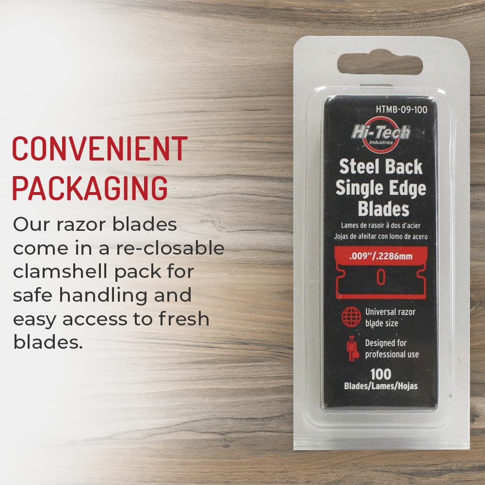 Single Edge Razor Blade, Stainless Steel, Available in Bulk Packs (100)