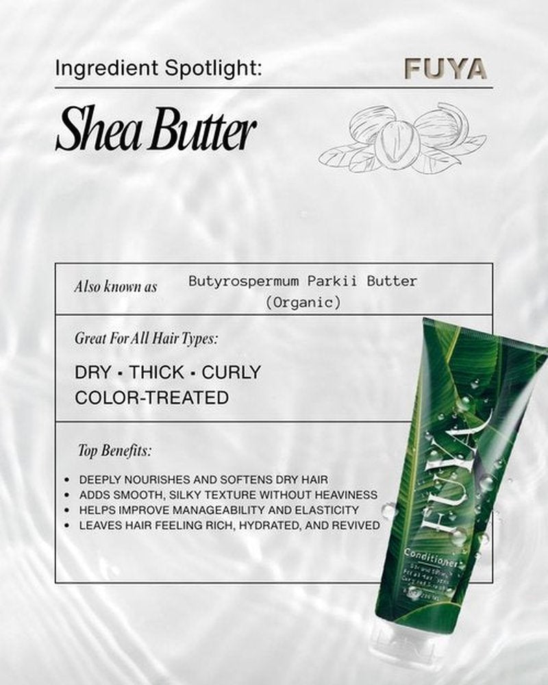 FUYA Hydrating Conditioner - Sulfate-Free Moisturizing Formula with Shea Butter & Almond Oil | 8 oz for Frizz Control
