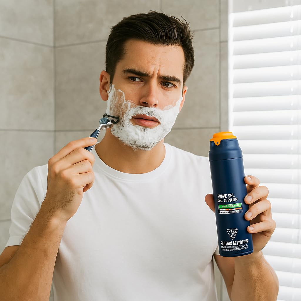 Fragrance-Free Shaving Gel for Men, Sensitive Skin Protection, Smooth Razor Glide, Hydrating Shave Gel with Aloe, 7 oz, Non-Irritating Formula