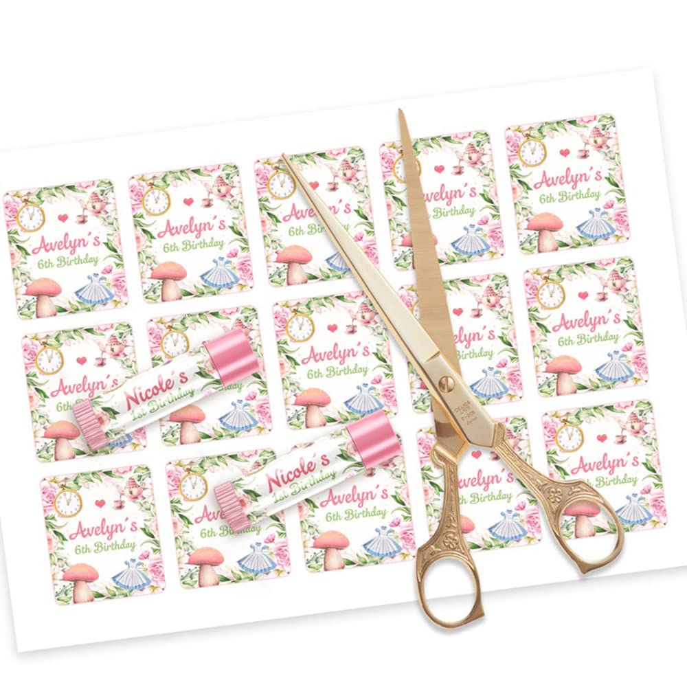 Custom Lip Gloss Balm Waterproof Stickers Labels, Personalized Chapstick Labels,Lip Gloss Labels Customize for Tubes (20 Pcs,45x52mm)