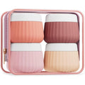 Mrsdry Travel Toiletry Containers - TSA Approved 4-Pack Leak-Proof Silicone Jars with Clear Bag