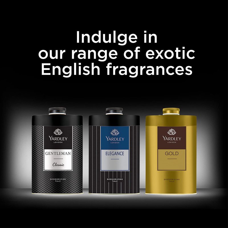 Yardley London Gold Perfumed Talc - Luxurious Fragrance for All-Day Freshness | 250g