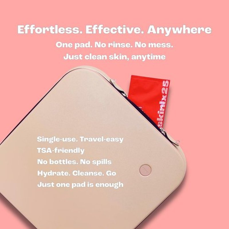 Hydracalm Facial Cleansing Pads – 20 Individually Wrapped Cotton Wipes for Sensitive & Dry Skin | On-the-Go Face Wipes for Travel, Gym & Daily Skincare