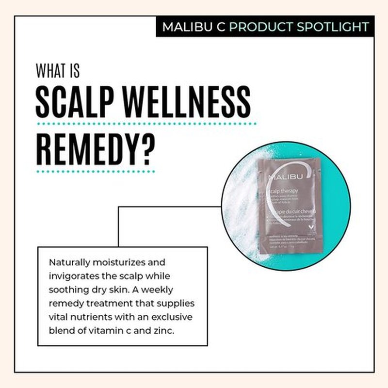 Malibu C Scalp Therapy - Soothing Dry Scalp Treatment with Vitamin C & Zinc Gluconate | Restores Moisture & Manageability