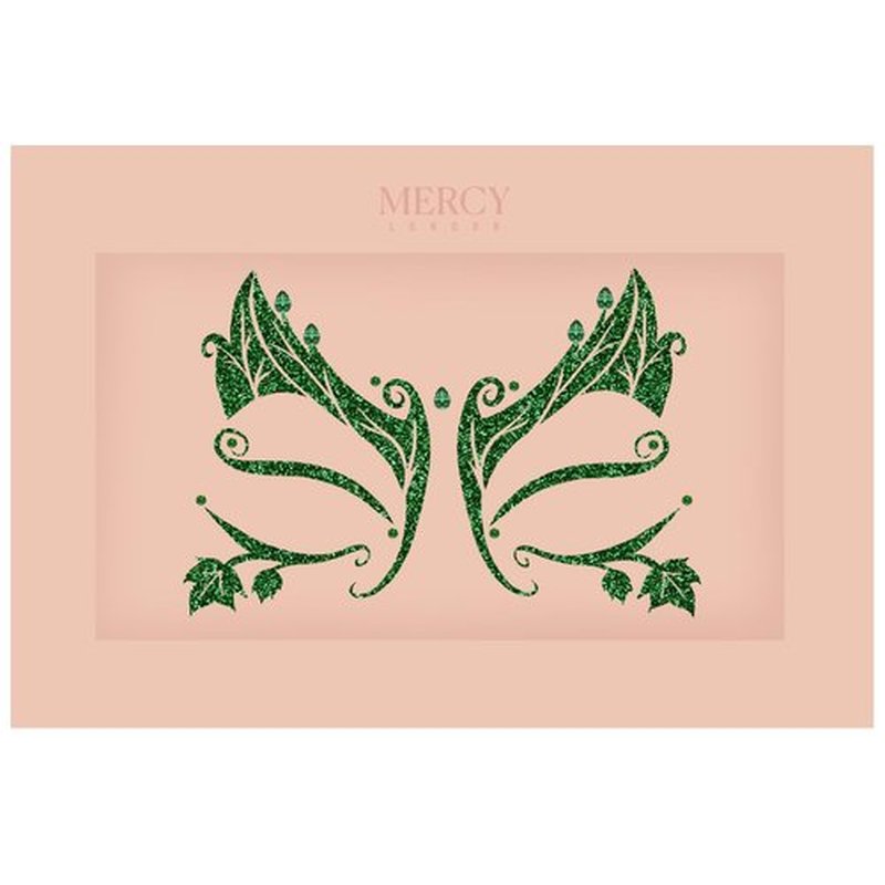 Poison Ivy Leaf Face Jewels by Mercy London Green Costume Accessories Face Gems Jewels All In One Halloween Headpiece Stick On